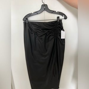 Never Worn, Tags On High Waisted Leather Skirt